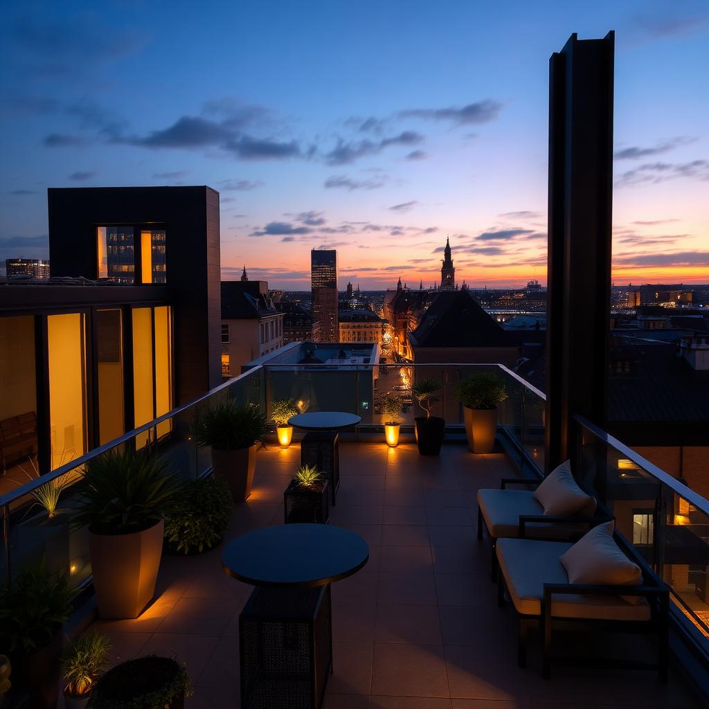 Penthouse met dakterras en panoramisch zicht